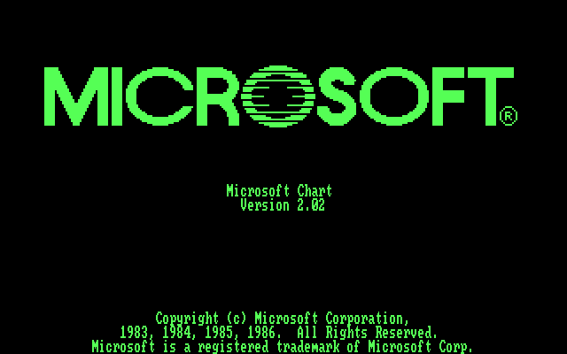 Microsoft Chart 2.02 for DOS - Splash